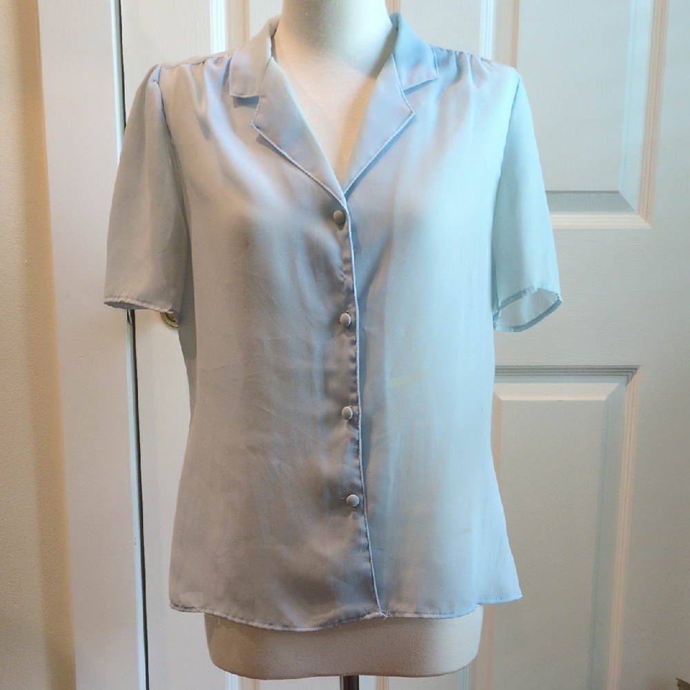 Sky Blue Women's Button-Down Shirt